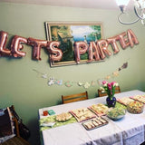 Let's Par-Tea Balloons & Tea Party Banner, Floral Garland for Birthday/Shower