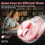Q9 Wireless Computer Mouse, 2.4Ghz/Bluetooth Mouse, Ergonomic Optical Mouse With Rgb Lighting,Silent Clicks,4800 Dpi, 4 Adjustment Levels,Compatible With Pc, Mac, Laptop(Pink)