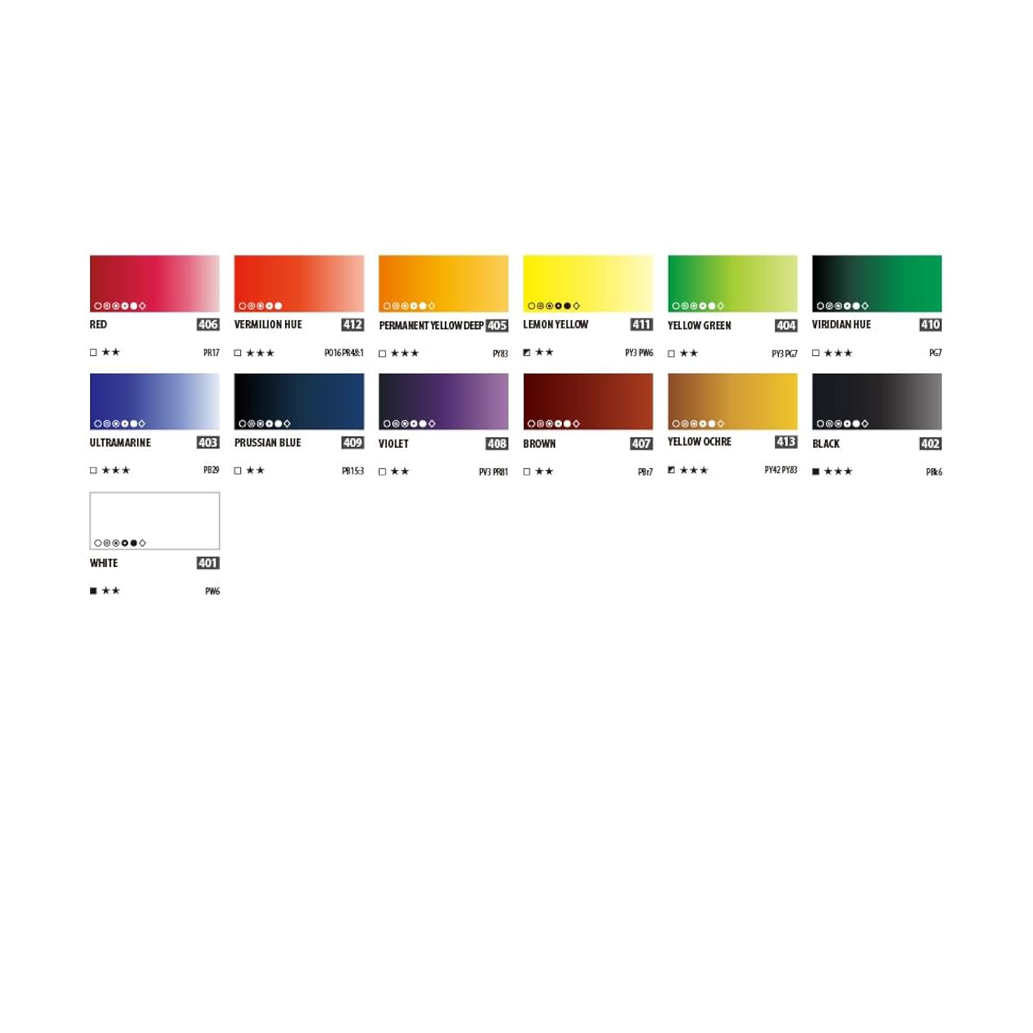 Shinhan Pro Watercolor 7.5ml Set of 13 (1225070-0013)