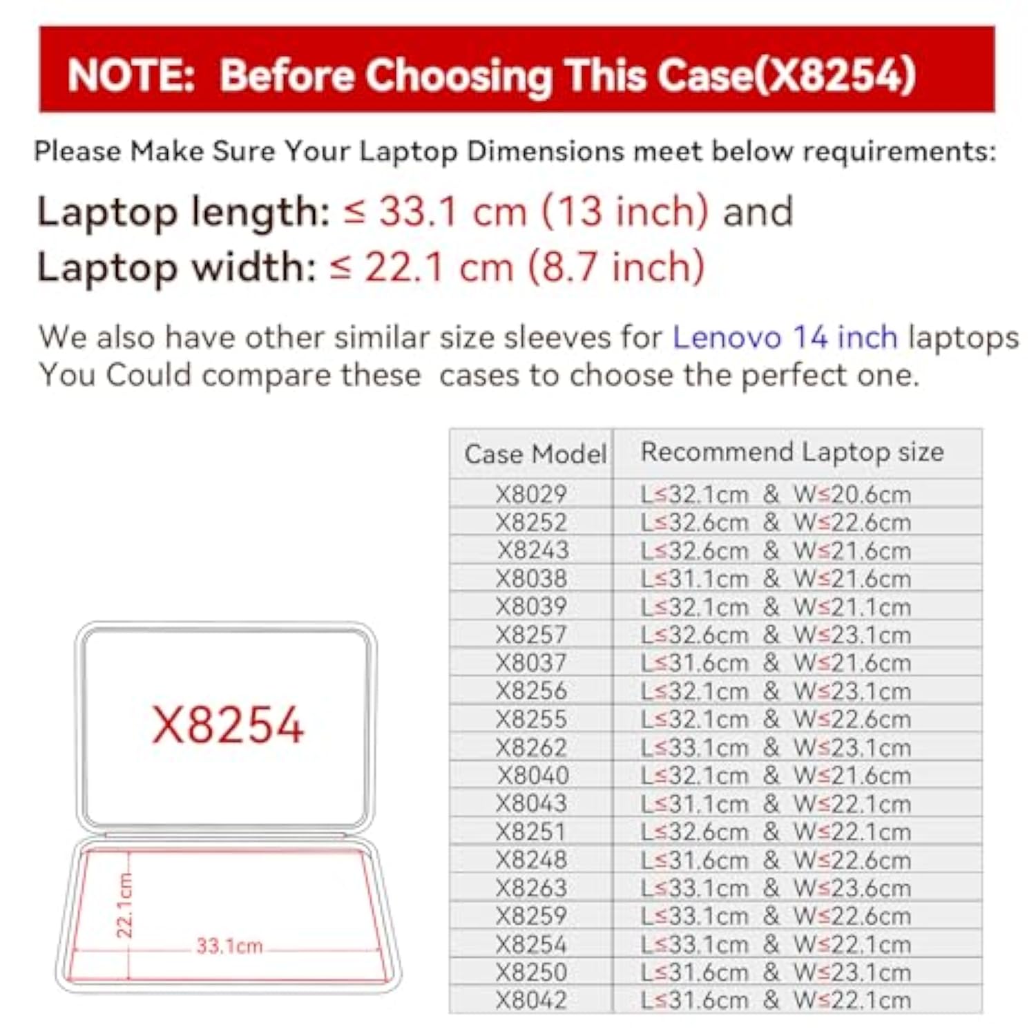 Smatree Hard EVA Protective Sleeve Case Compatible for 14 inch Lenovo Slim 7 Pro X Laptop Notebook Bag (X8254)