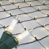 Christmas Clear Net Lights For Bushes - 150 Clear White Bulbs With Green Wire (4Ft X 6 Ft) - Indoor/Outdoor Use - Ul Lis