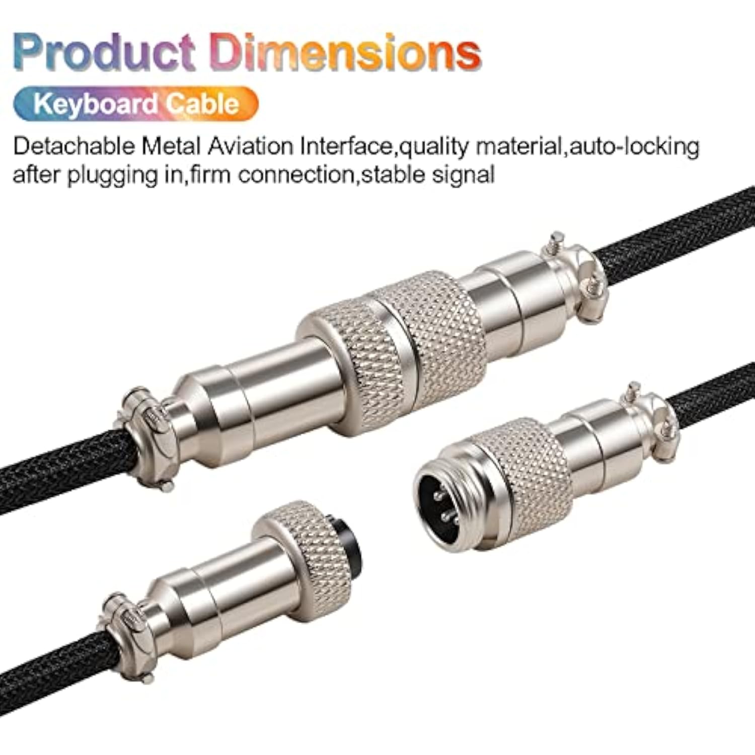 Usb C Mechanical Keyboard Coiled Cable, Braided Double Sleeved Type C Keyboard