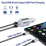 Qc 3.0 Fast Wall Charger Cube Car Charger Charger Cable Cord 6Ft Fast Charging For Samsung Galaxy A06/A55 5G/A35 5G/A54/A53/A15/A14/A13/A05S/A03S/S24 Ultra/S24 Plus/S23Fe, Google Pixel 9 Pro Xl 8 7 6A