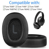 710BT Earpads for JBL Tune 720BT 700BT T750BTNC T760NC Headphone Replacement Ear Cushion Pads with Protein Leather & Memory Foam for Tune T710 T720 Ear Cover Earmuff