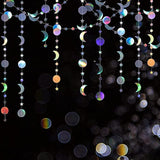 Ramadan Star Moon Garland Iridescent Hanging Streamers Crescent Decoration Kit