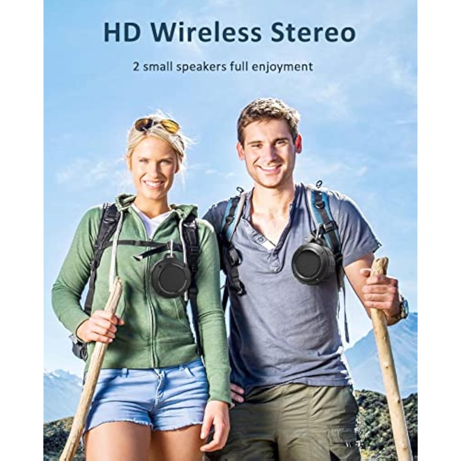 Outdoor Waterproof Bluetooth Speaker, Wireless Portable Mini Shower Travel Speaker With Subwoofer, Enhanced Bass, Built In Mic For Sports, Pool, Beach, Hiking, Camping