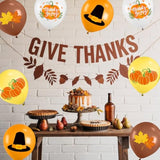 12 Inch Thanksgiving Balloons Orange Coffee Brown Yellow White Pumpkin Maple Balloons Party Decor