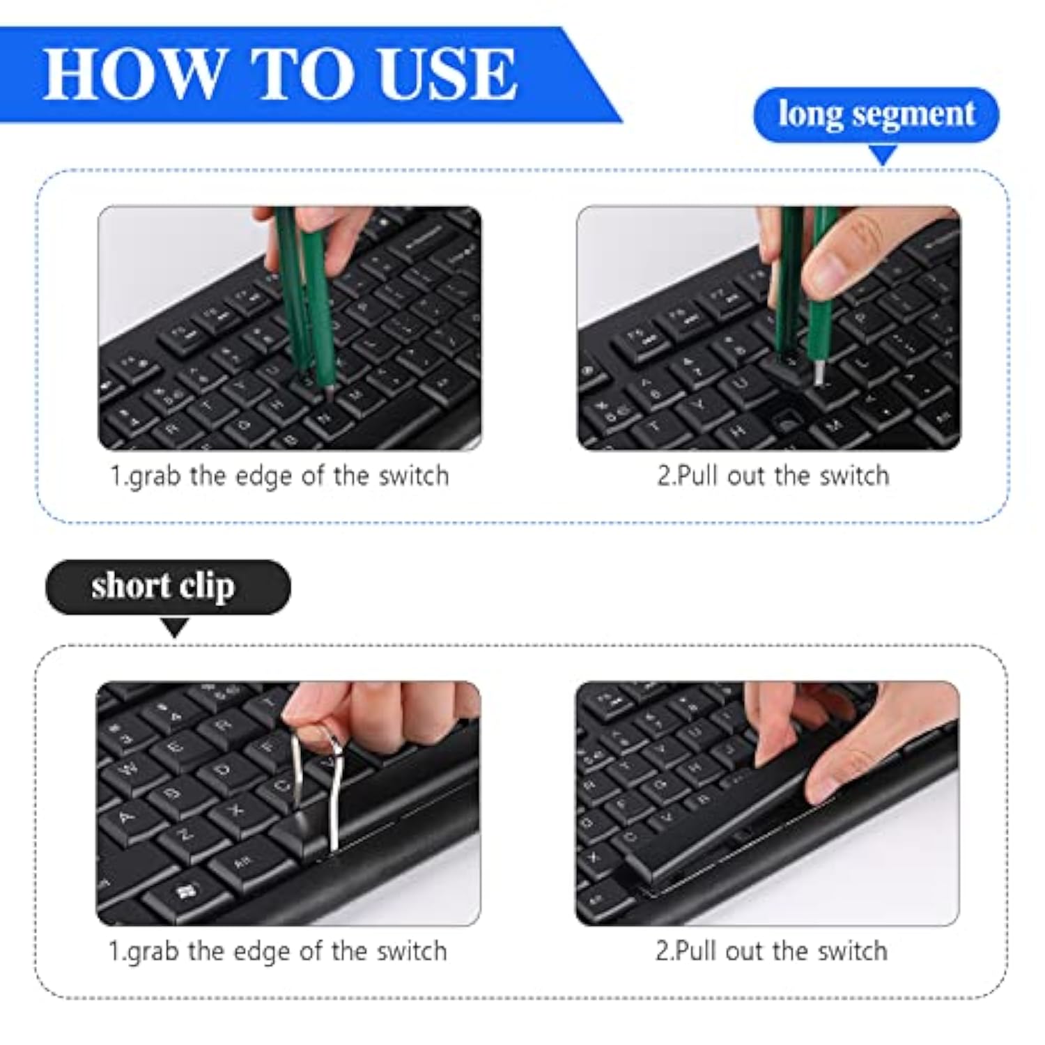 5 Pcs Keyboard Puller Set,Keyboard Cleaning Tools Set Switch Puller Set Stainl