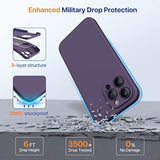 Designed For 14 Pro Max Phone Case With Screen Protector,[Upgraded Enhanced Camera Protection],Shockproof Liquid Silicone Case With Microfiber Lining,6.7 Inch(Dark Purple)