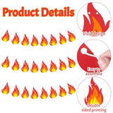 3 Set 6.9 Ft Flame Banner Flags Party Accessory Flame Bunting Flags String Hanging Party Banner Decorations With Rope For Party Events Celebration