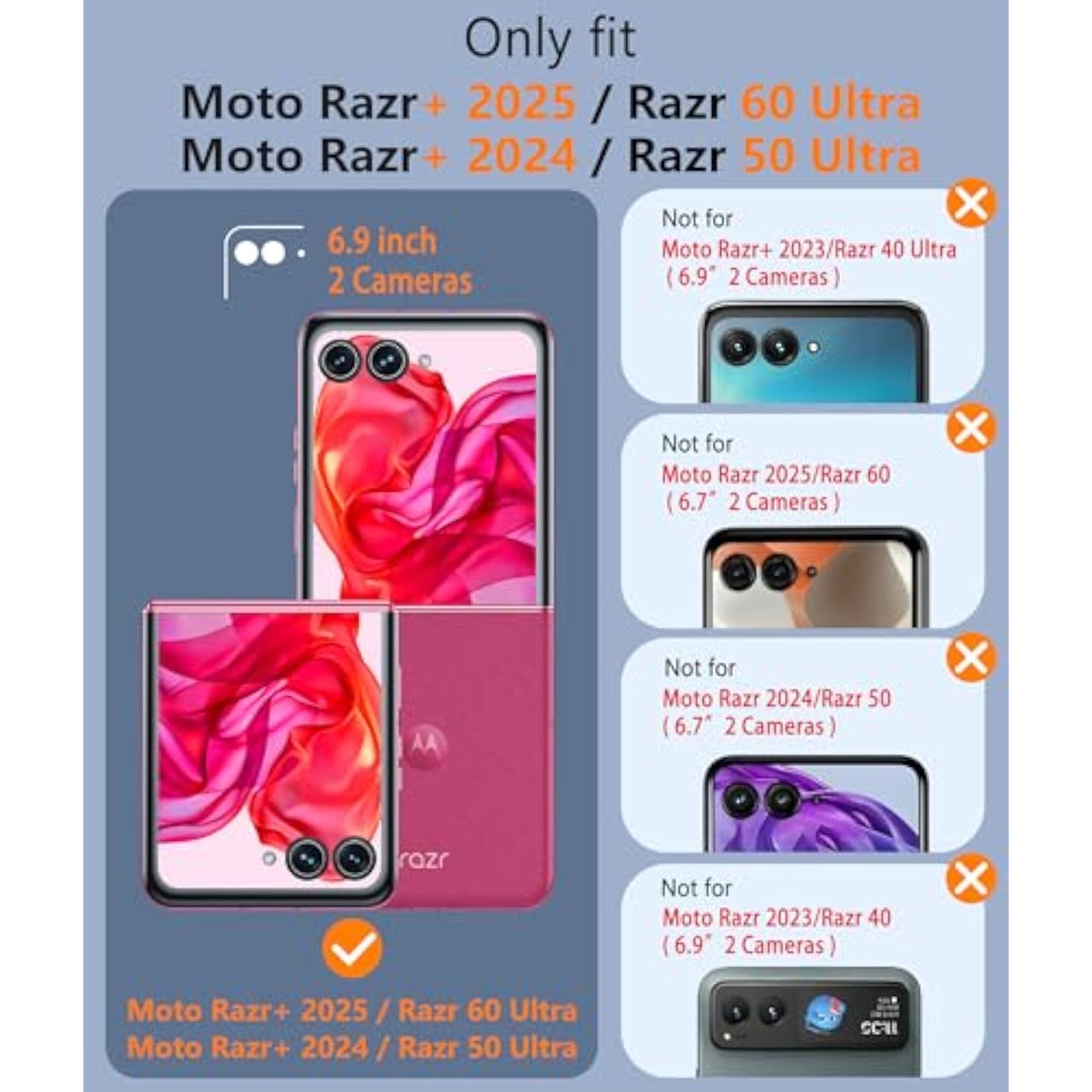 For Motorola Razr-Plus-2024/2025 Case: Shockproof Scratch Resistant Phone Cases For Moto Razr 50/60 Ultra Thin Foldable Tpu Grade Hard Drop Protection Rugged Cover Crystal Clear