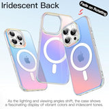 JETech Iridescent Case for iPhone 16 Pro Max 6.9-Inch with Camera Control Capture Button, Compatible with MagSafe, Cute Unique and Aesthetic Design, Colorful Translucent Cover (Iridescent)