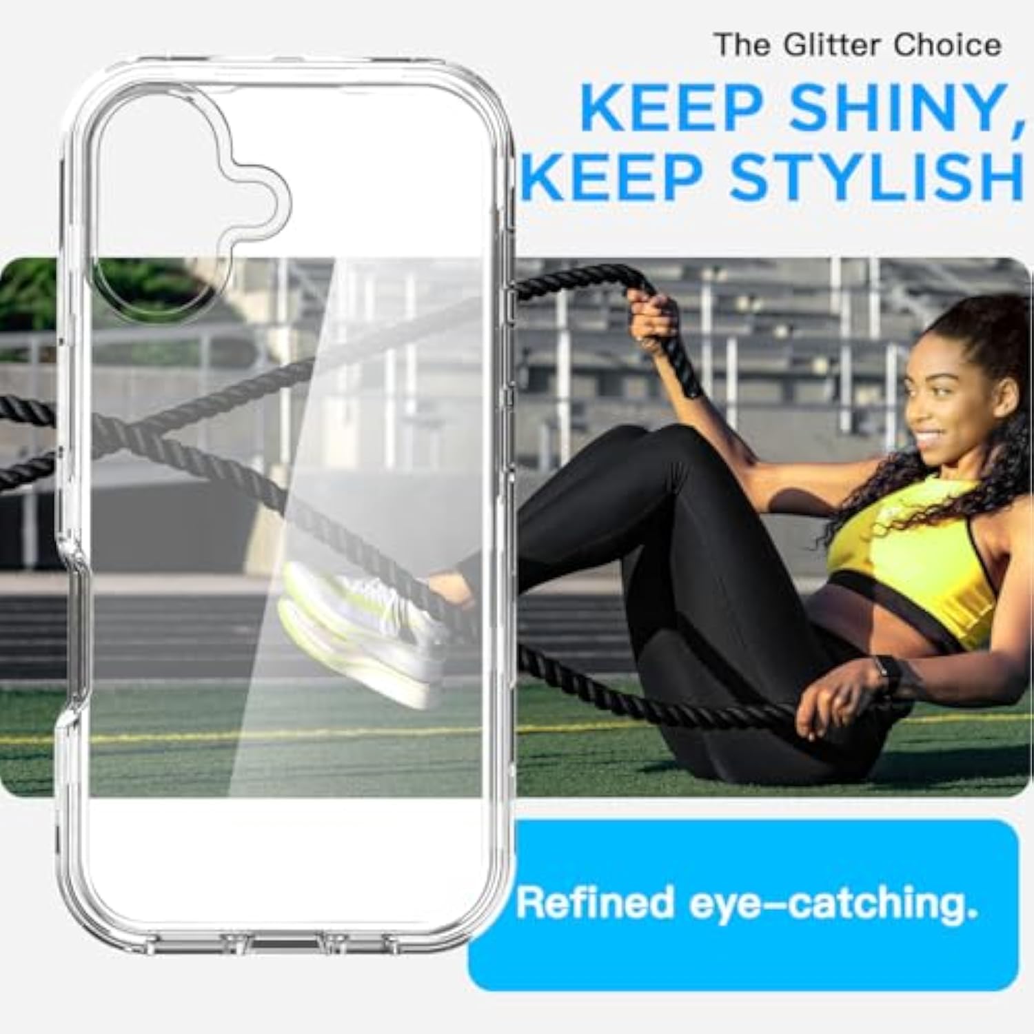 For Iphone 16 Plus Clear Case(6.7"),Heavy Duty Drop Protection Full Body Rugged Shockproof/Dust Proof 3-Layer Military Protective Tough Durable Cover For Iphone 16 Plus