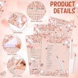100 Pcs Who Knows The Birthday Girl Best Cards With 20 Pre Pointed Pencils Set For 20 Guests, Girls Birthday Night Game Ideas, Girls Her Sleepover Party Supplies, 4 Activities(Balloon)