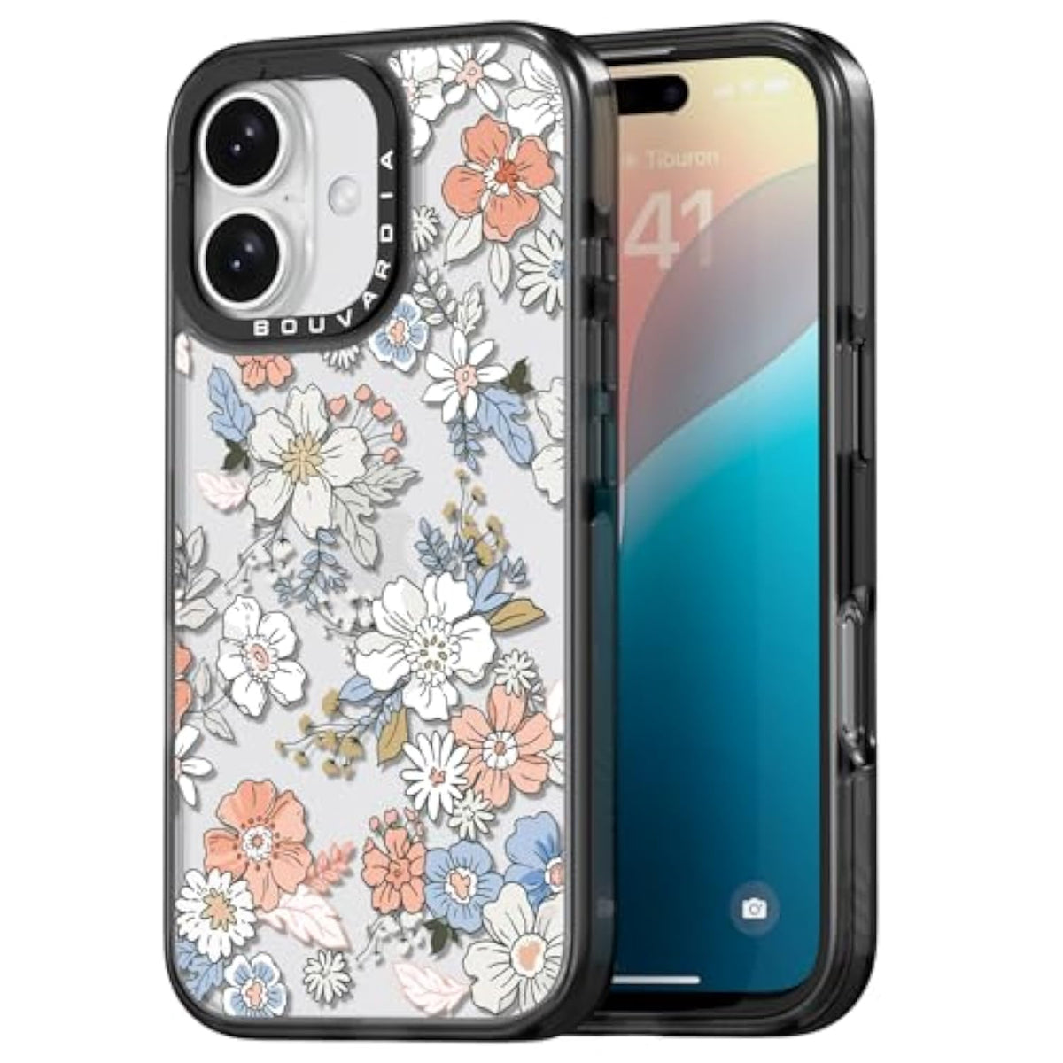 For Iphone 16 Case, Shockproof Protective Phone Case & Lovely Flower Floral Design, Aesthetic Cute Girly Cover From Extraordinary Designer For Women And Girl