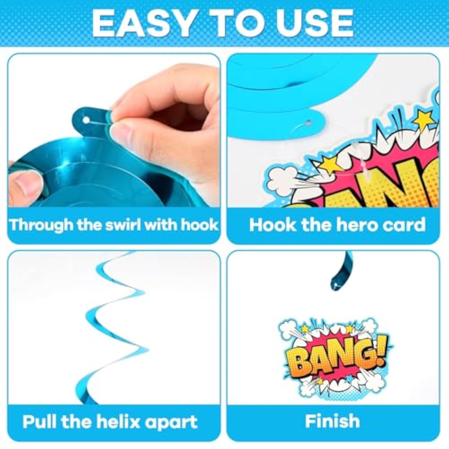 27Pcs Super Theme Party Decorations Set Hero Birthday Banner Hanging Swirls And Honeycomb Centerpieces Fun Hero Theme Party Decor For Boys Girls Kids Baby Shower Party Supplies Favor