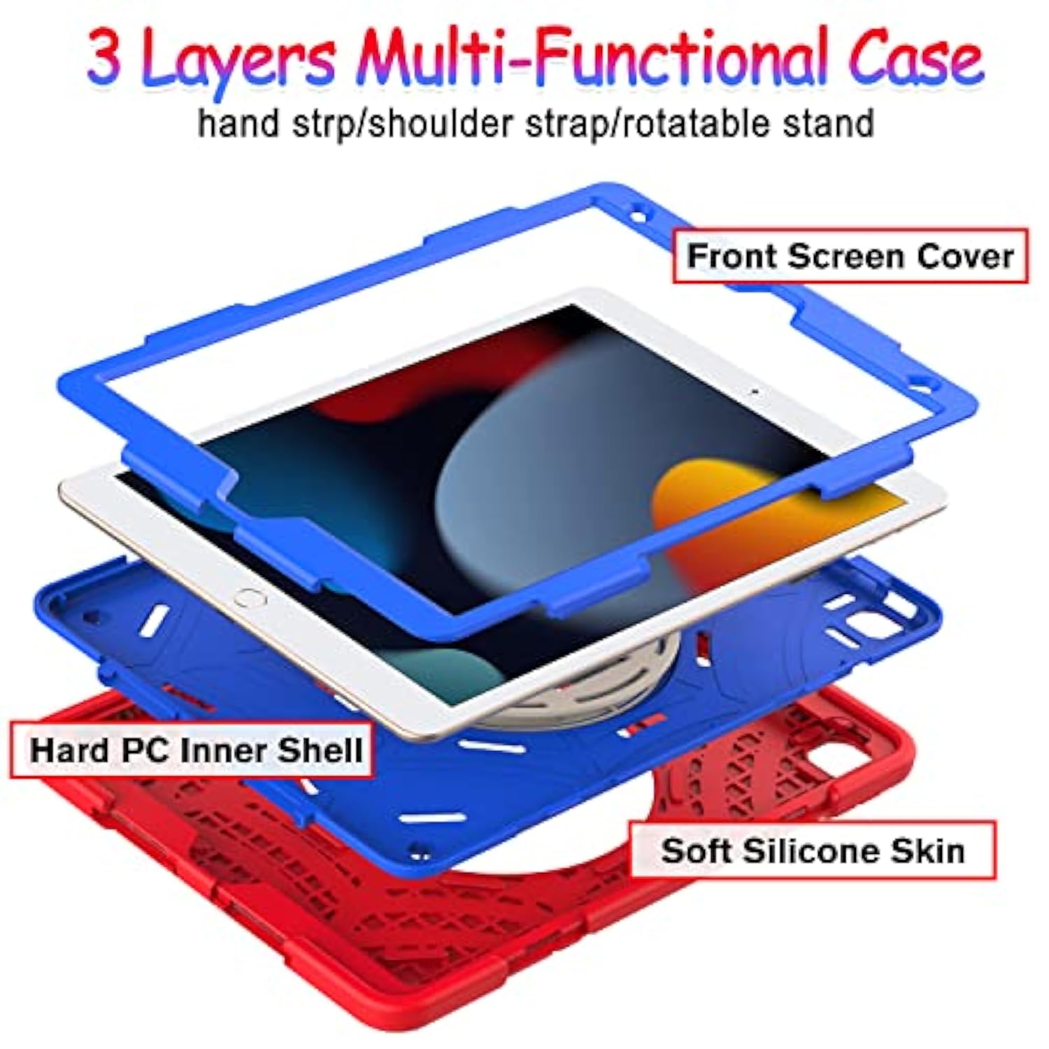 Ipad 9Th/8Th/7Th Generation Case - Ipad 10.2 Case 2021/2020/2019 With Screen P