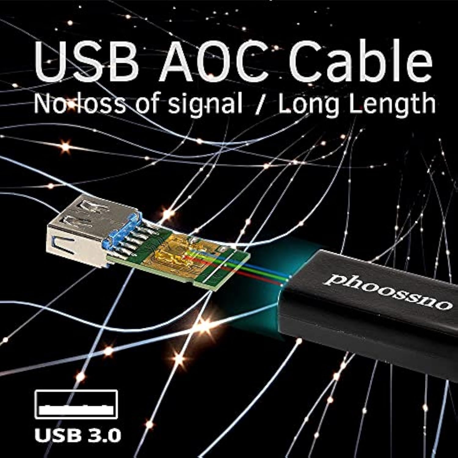 Usb 3.0 A To B Extension Cable Active Optical Usb 10Gbps 33Ft 10M Backward Usb2.1 And Usb 1.1 Compatible With Camera Printer, Scanner, Game Controller, Meeting Room/Conference Room