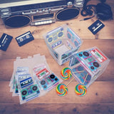 Tape Radio Bucket Centerpiece, 6 Pcs 80S Party Supplies, 90S Theme Birthday Party Decorationtape Radio Table Decor, Retro Hip Hop Disco Pop Music Party