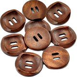 50Pcs/Pack Wood Buttons Natural Horn Shape 2 Hole Scrapbooking Sewing