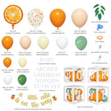 138pcs Little Cutie Baby Shower Balloon Boxes & Orange Garland Kit