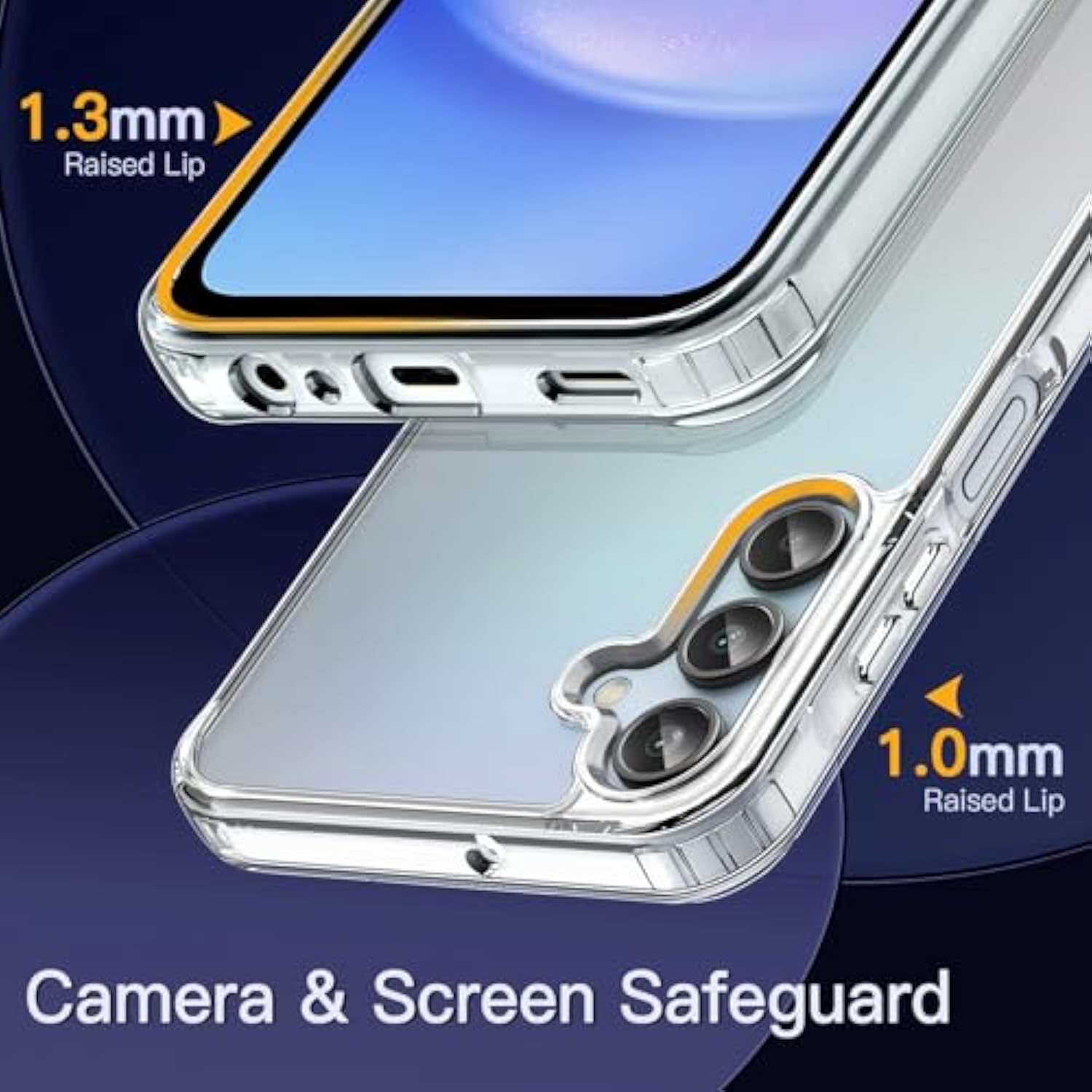 JETech Case for Samsung Galaxy A15 5G / 4G 6.5-Inch, Non-Yellowing Shockproof Bumper Protective Phone Cover, Anti-Scratch Hard PC Back (Clear)