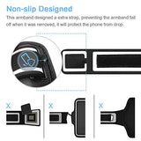 iPhone 17 16 15 Armband with Earphone Holder, Water Resistant Gym Running Workouts Arm Band for iPhone 17 16 15 14 13 12 Pro (Black)