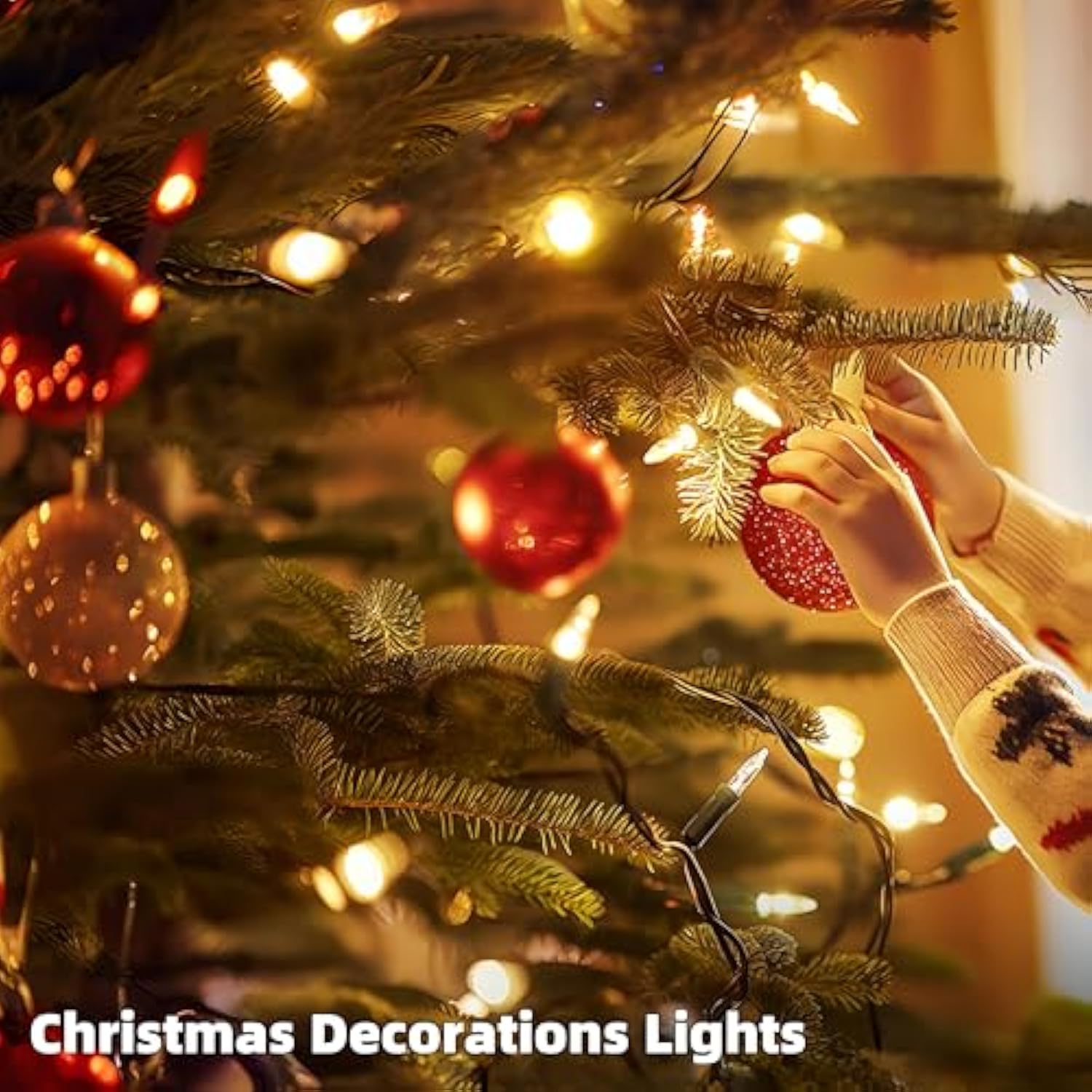 Christmas Lights Clear White 100 Count Incandescent String Light Ul Certified Connectable 21Feet Christmas Tree Lights F