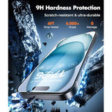 Iphone 15 Screen Protector 3-Pack, 3 Tempered Glass + 3 Camera Lens Protectors, 9H Hardness, Hd Clarity, Anti-Fingerprint, Case Friendly, 6.1 Inch