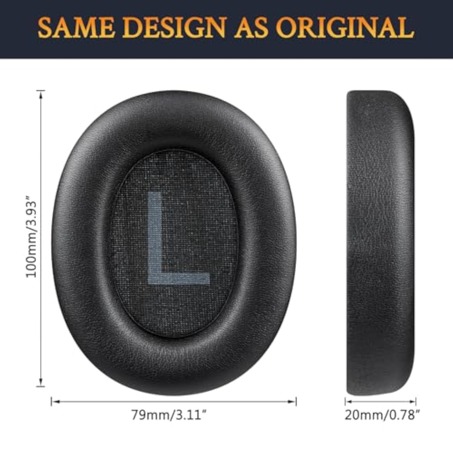 Earpads For Tozo Ht2/Ht 2 Headphones, Ear Pads Cushions With Softer Protein Leather, Noise Isolation Foam - Black