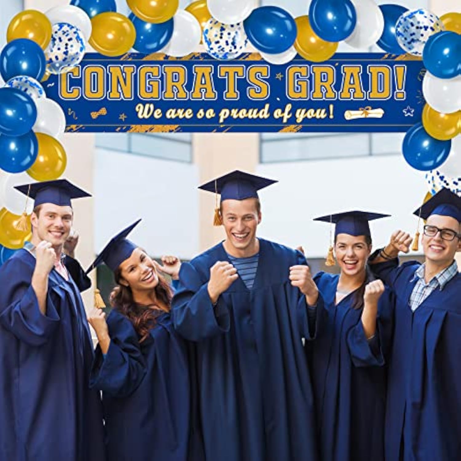 36 Pieces Class Of 2025 Graduation Party Decorations Banner, Large Congrats Grad Banner With 35 Pieces Balloons 2025 Yard Signs For High School College Graduation Party Supplies(Purple)