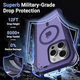 Magnetic for iPhone 14 Pro Max Case,[Screen Protector] [Compatible with MagSafe][Military Grade Drop Protection][Heavy Duty Protection]2-Layer
