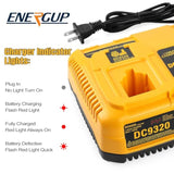 Dual Dc9320 Fast Charger For Dewalt 18V Battery Dw9116 Compatible With 7.2V-18V Xrp Nicd/Nimh Dc9098 Dc9096 Dc9091 De9057 Dw9072, For Dewalt Battery Charger (Not For Lithium)