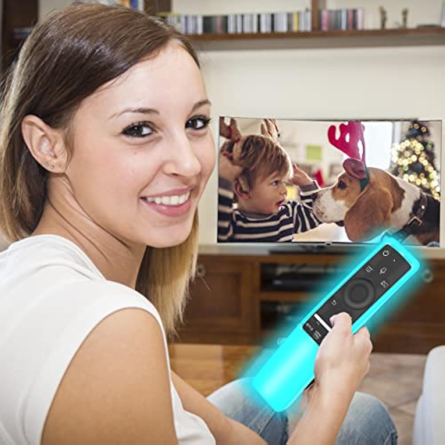 2 Pack Glow in the Dark Remote Case for Samsung Smart TV Silicone Cover
