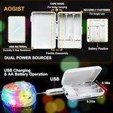 Color Changing 16Ft 50Led Smart Fairy Lights With Music Sync App Remote Control,Usb/Battery Operated Waterproof Timer St