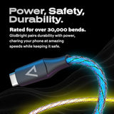 Light Up Charger Cable - Globright Braided Led Charging Cable, Glowing Fast Ch