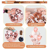 30Pcs Pink Rose Gold Birthday Decorations, 3D Mylar Foil Happy Birthday Banner And Confetti Latex Balloons, Ecofriendly Party Decorations Supplies For Kids Girls Women Birth Party Favors