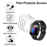 Soft Screen Protector Compatible With 1.69” Or 1.7” Smartwatch Iaret I18, Tensky 208Bt, Andfz T42, Geelyda Y20 Pro, Smaiit Y22, Wzwneer Y20Gt, And Boquaw P90, 4 Pcs Tpu