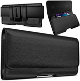 Holster for iPhone Pro Max and Plus (17 16 15 14 13 12 11 Xs Max) - Cell Phone Belt Holder Case with Clip, ID Credit Card Slot Pouch Cover, Large