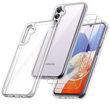 JETech 2 in 1 Case for Samsung Galaxy A14 5G 6.6-Inch (Not for A14 4G), with 2-Pack Screen Protector, Tempered Glass Film, Shockproof Bumper Phone Protective Cover Clear Back (Clear)