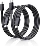 2 Pack 6FT USB C to USB C Cable 240W Fast Charging Cord Black