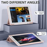 Compatible With 9Th/8Th/7Th Generation Case, For 10.2 Inch Case With Pencil Holder, Tpu Smart Stand Back Cover 2021/2020/2019, Auto Wake/Sleep, Rose Pink