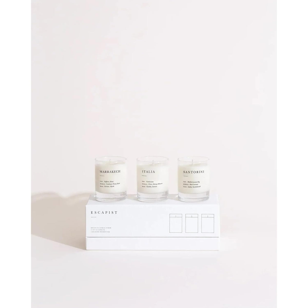 Mini Candle Gift Set – Set Of 3 Hand-Poured 3 Oz Soy Votive Candles (Earthy + Warm Santorini/Italia/Marrakech) –Clean 20 Hr Each, Lead-Free Wicks, Luxury Textured Gift Box