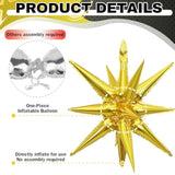 6-Piece Black and Gold Star Foil Balloons 22-Inch for Party Decor