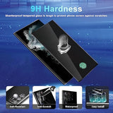 2+2 Pack Privacy Screen Protector Compatible With Galaxy S22 Ultra 5G - 2 Tempered Glass Film + 2 Camera Lens Protectos, High Clarity Bubble Free, Anti-Spy Protection