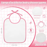 6 Sets Bottle Chug Baby Shower Games Juegos Para Plastic Baby Bottles Bibs Hat Disposable Diapers Gender Reveal Games Baby Changing Diaper Race Game Decoration (Pink)