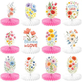 Wild Flowers Honeycomb Table Centerpieces – Pack Of 12 | Spring Wildflower Party Decorations | Bridal Shower Decorations, Bachelorette Party Decorations, Wedding Shower Decor