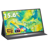 Portable Monitor, 15.6 Inch Fhd 1080P Usb C Hdmi Alloy Travel Screen For Laptop With W/Smart Cover & Built-In Speaker, Plug&Play Ultra Slim Portable Second Monitor For Laptop Pc Phone Mac