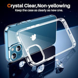 Deigned For Iphone 13 Case/Iphone 14 Case,[Not Yellowing] [Military Grade Protection] Slim Shockproof Cell Phone Home Button Stickers, Clear