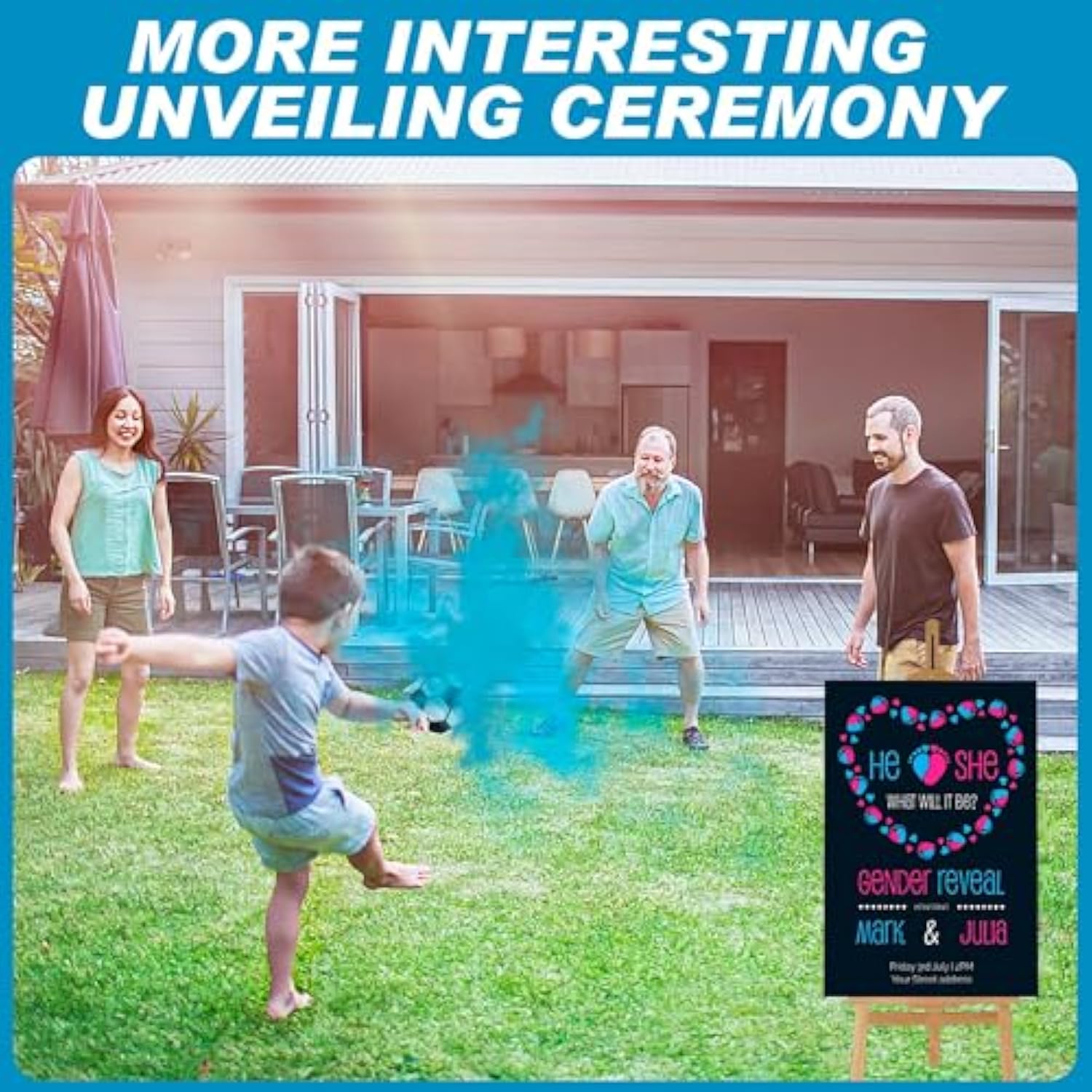 Gender Reveal Soccer Ball, Soccer Ball Gender Reveal With Blue Powder For Boy Or Girl Baby Gender Reveal Ideas